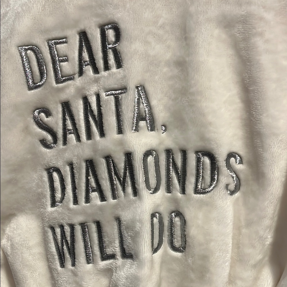 White Dear Santa Diamonds Robe - Picture 3 of 8